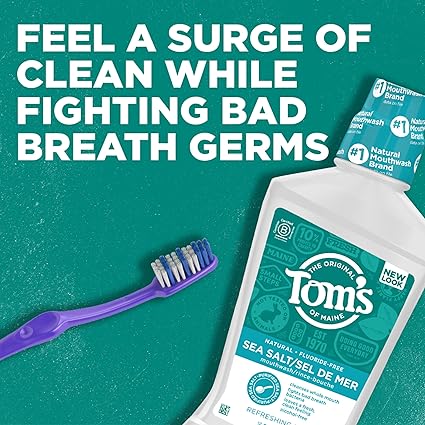 TOM'S OF MAINE SEA SALT MOUTHWASH REFRESHING MINT 16OZ