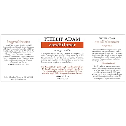 PHILLIP ADAM ORANGE VANILLA HAND AND BODY LOTION 13.5OZ