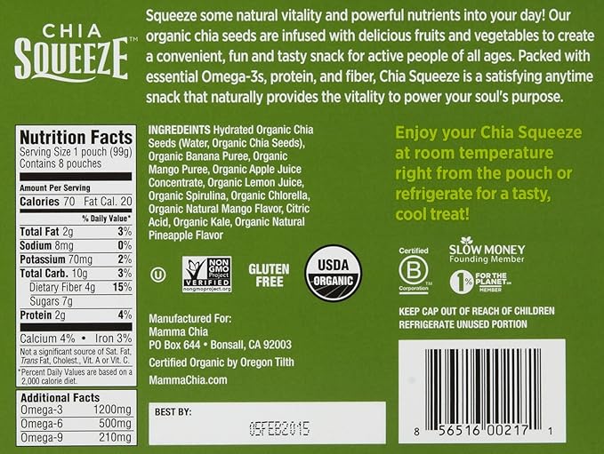 MAMMA CHIA ORG. GREEN MAGIC SQUEEZE 3.5