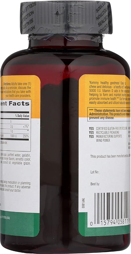 Country Life VITAMIN D3 GUMMY 1000IU 120 Gummy