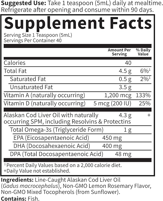 Garden of Life Dr. Formulated Alaskan Cod Liver Oil 200ml LIQUID