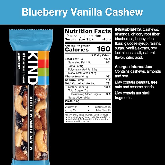KIND Blueberry Vanilla and Cashew 1.4 OZ