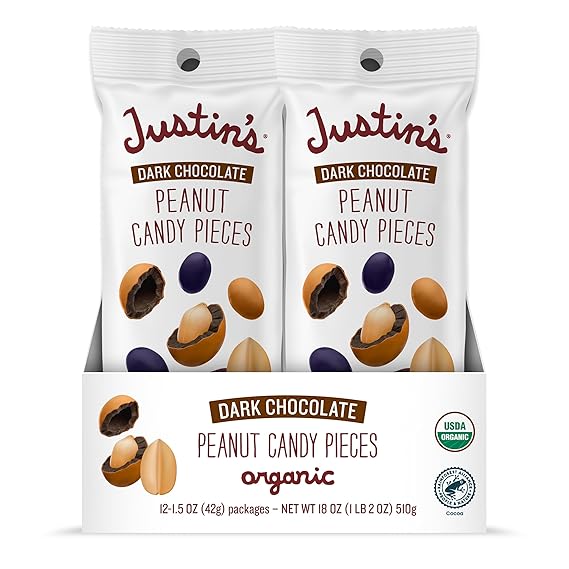 JUSTIN`S Dark Chocolate Peanut Pieces 1.5 OZ