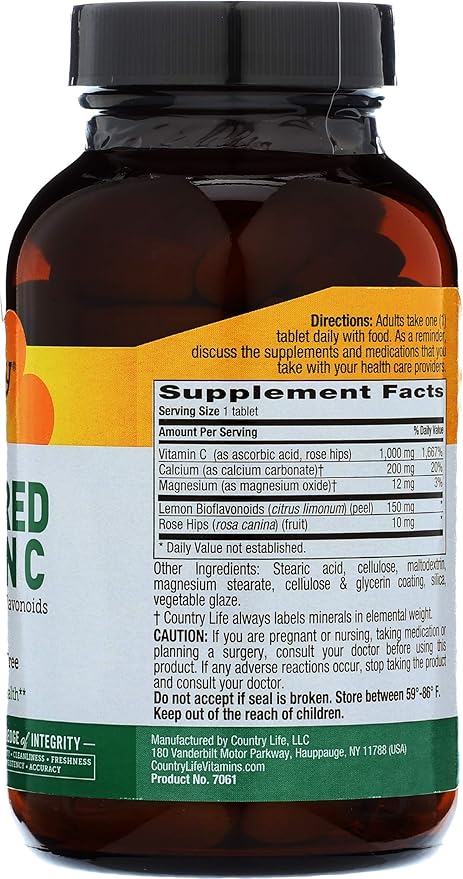 Country Life BUFFERED VITAMIN C 1000MG 100 Tablet