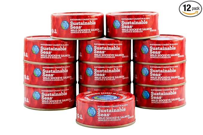 SUSTAINABLE SEAS Wild Pink Salmon,Skin/Boneless 5 OZ