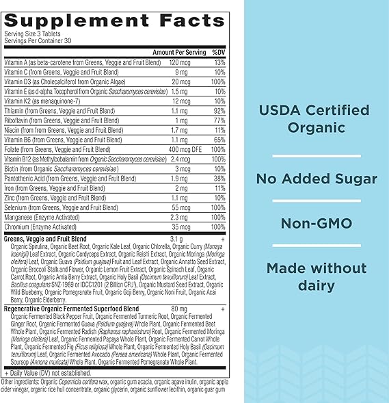 Organic Super Greens + Multivitamin