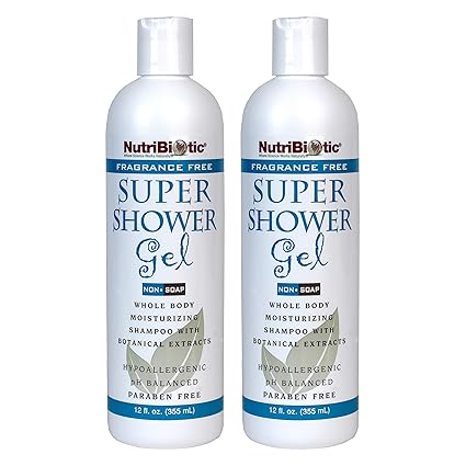 NUTRIBIOTIC SUPER SHOWER GEL FRAGRANCE FREE 12 FLOZ
