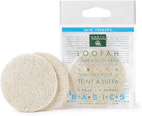 DISCOS FACIALES EXFOLIANTES DE LUFA EARTH THERAPEUTICS 3 PIEZAS
