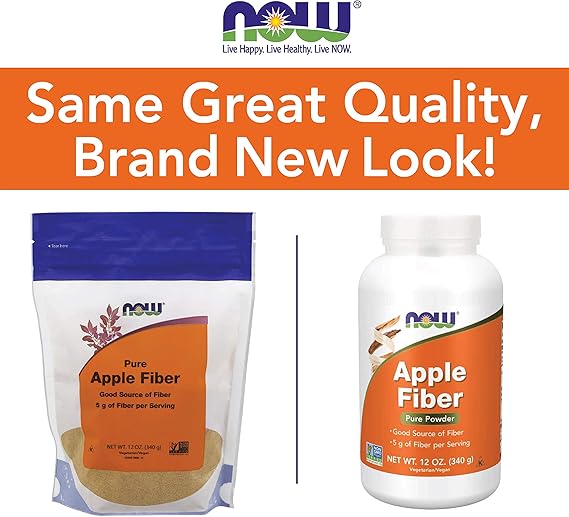 Now Apple Fiber Pure Powder 12 oz