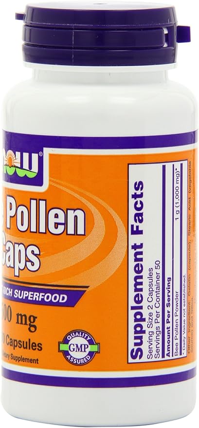 Now Bee Pollen Capsules 500 mg