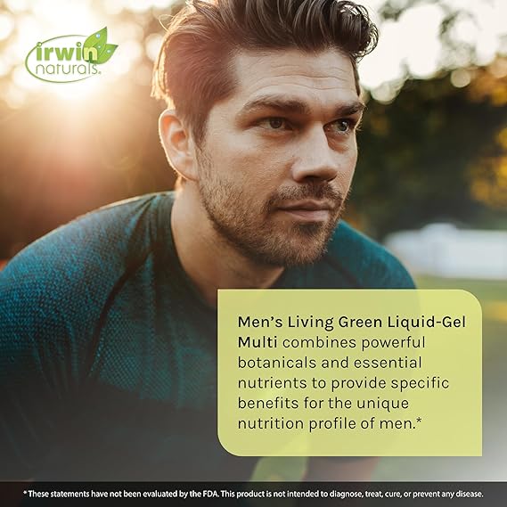 Irwin Naturals Men's Living Green Liquid-Gel Multi