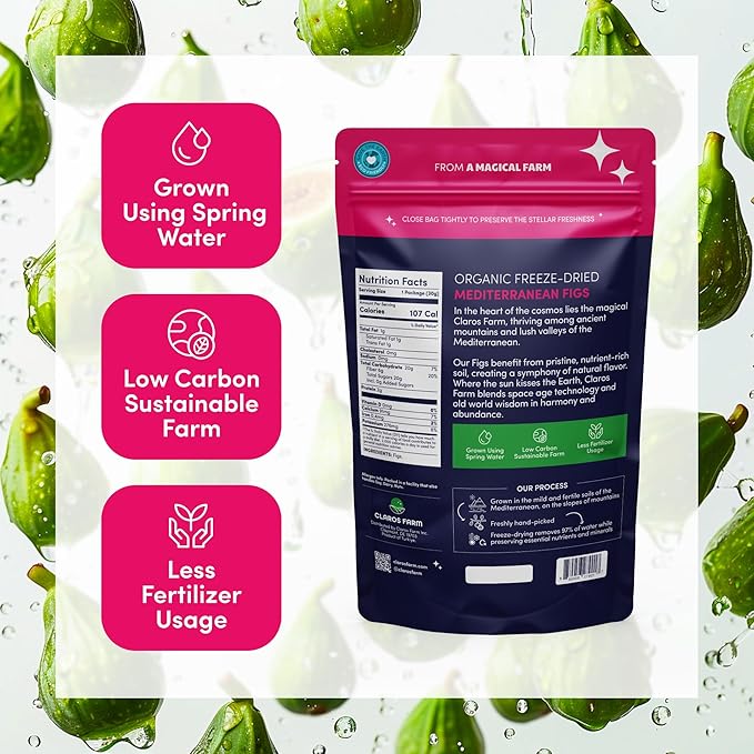 CLAROS FARM Dried Fruit Mediterranean Figs 1.06 OZ