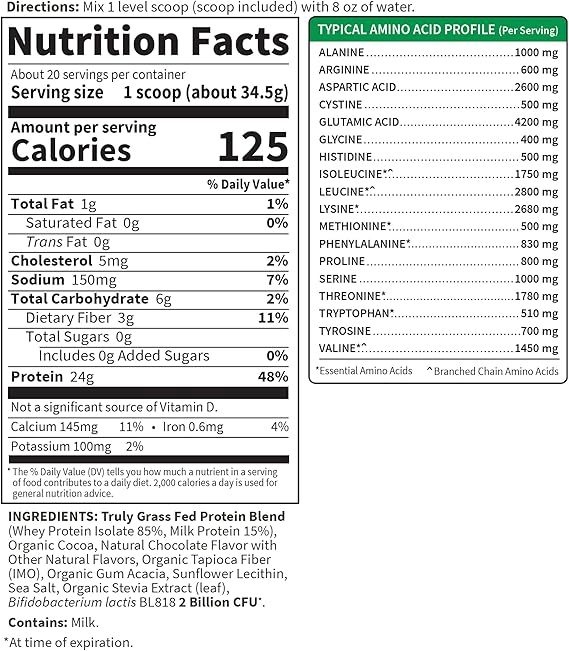 Garden of Life Sport Grass Fed Whey Chocolate 690g POWDER