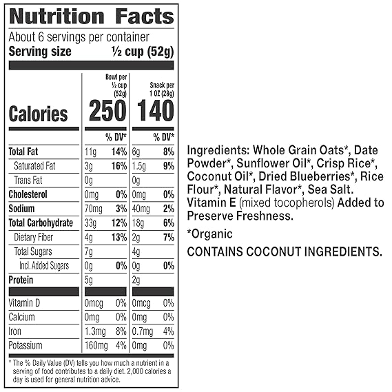 CASCADIAN FARM Blueberry Vanilla Granola 11 OZ