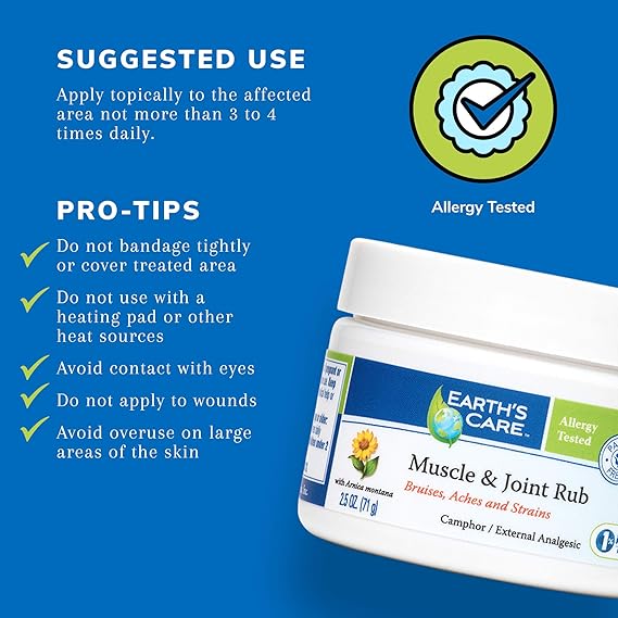 EARTHS CARE MUSCLE & JOINT RUB WITH ARNICA MONTANA 2.5 OZ