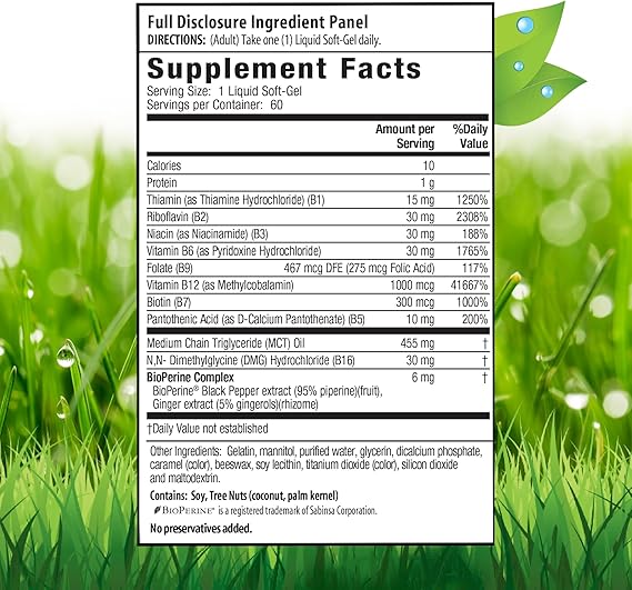Mega B-Complex With "Quick Energy" MCTs