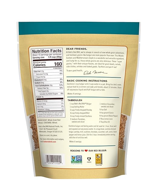 BOB`S RED MILL Bulgar (Toasted Cracked Wheat) 24 OZ