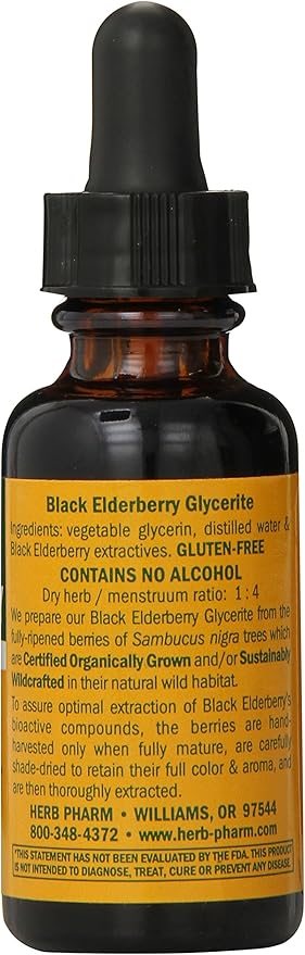 Herb Pharm BLACK ELDERBERRY ALCOHOL-FREE 1 oz