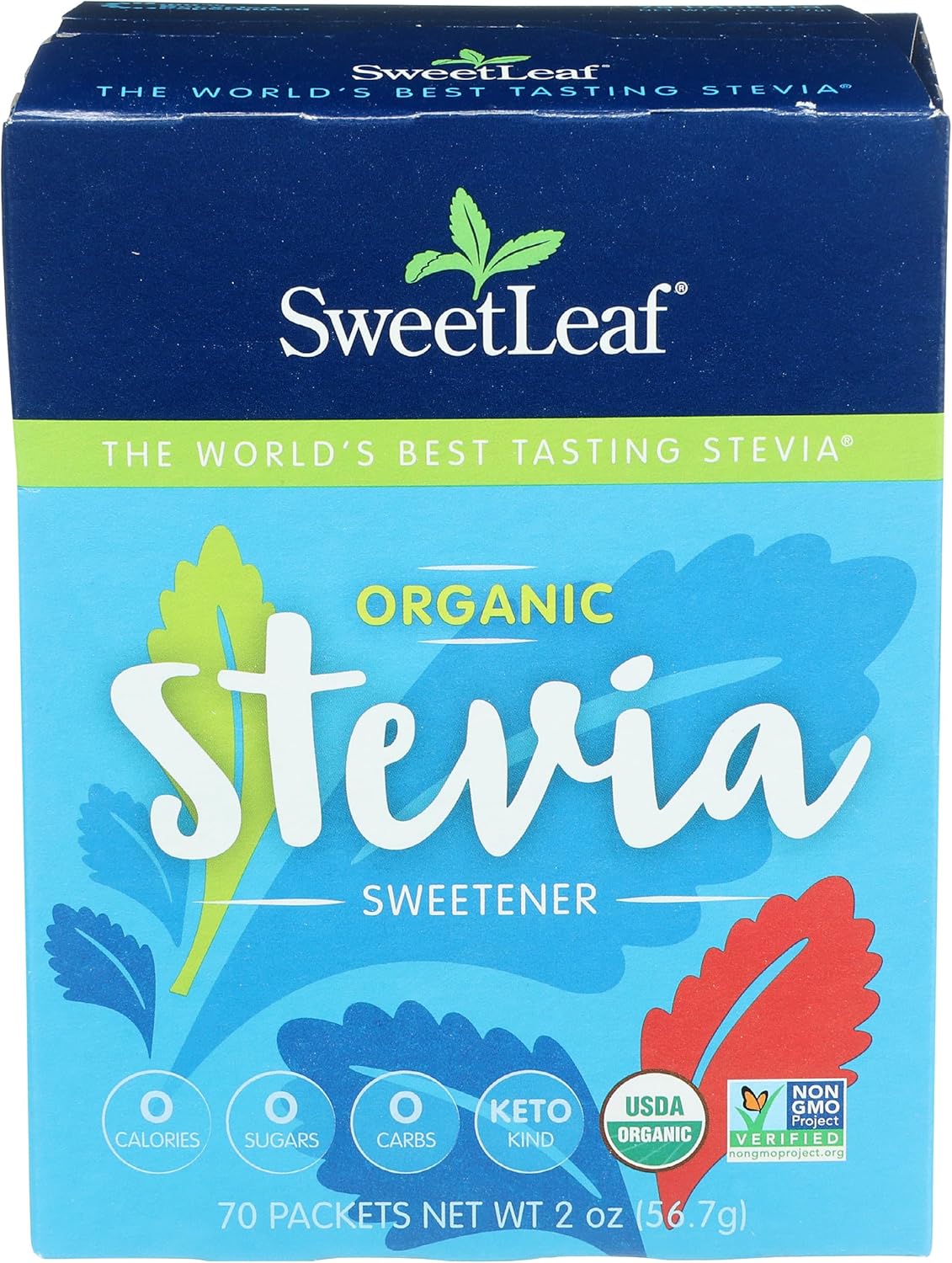 SWEET LEAF Organic Stevia Sweetener 70 CT