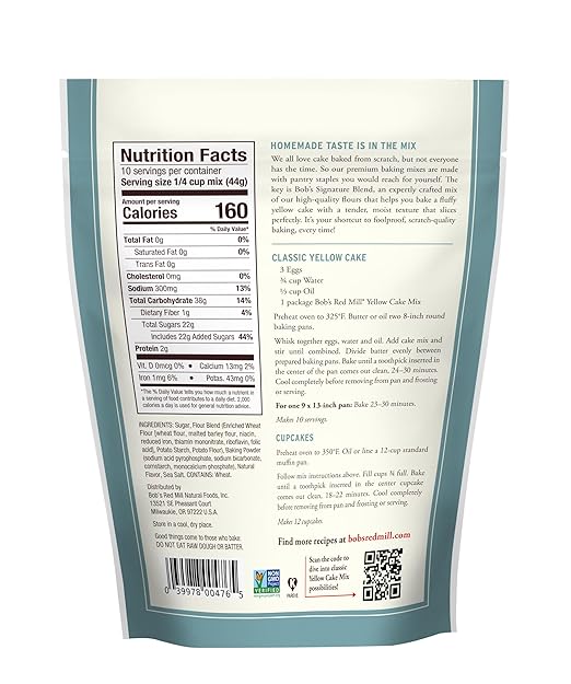 BOB`S RED MILL Yellow Cake Mix 15.5 OZ