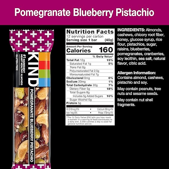 KIND Pomegranate Blueberry Pistachio + Antioxidants 3 oz