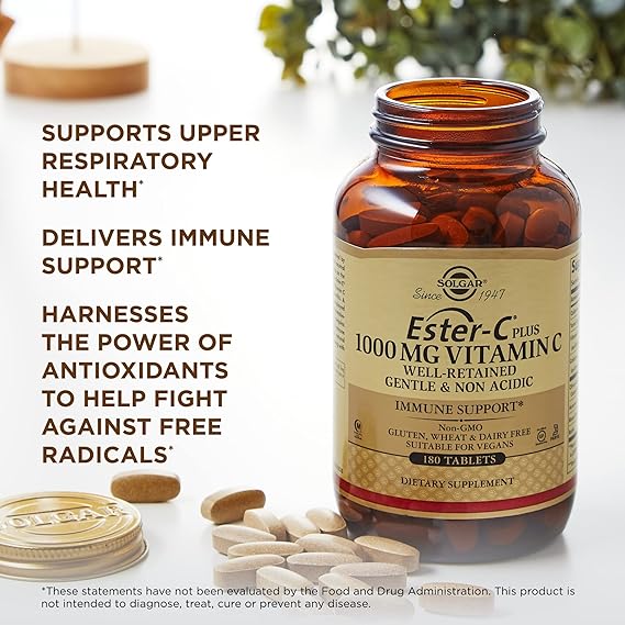 Solgar Ester-C® Plus 1000 mg Vitamin C Tablets (Ester-C® Ascorbate Complex) (CALIFORNIA ACCOUNTS ONLY) 180tablet