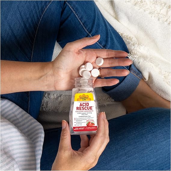 Country Life ACID RESCUE BERRY FLAVOR 60 Wafer