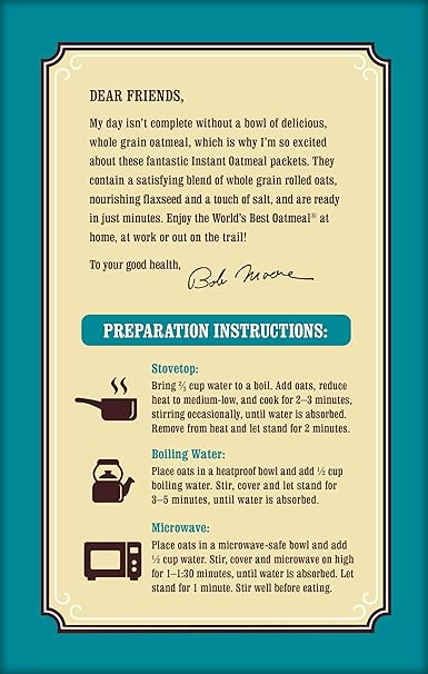 BOB`S RED MILL Classic, Packets, Gluten Free 9.88 OZ