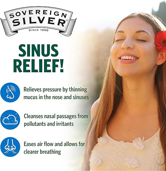 SOVEREIGN SILVER NATURAL NASAL SPRAY SINUS RELIEF 10 PPM 2 FL OZ