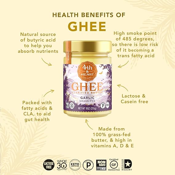 4TH & HEART California Garlic Ghee Clarified Butter 9 OZ