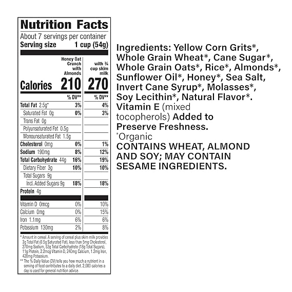 CASCADIAN FARM Honey Almond Buzz Crunch 14.4 OZ