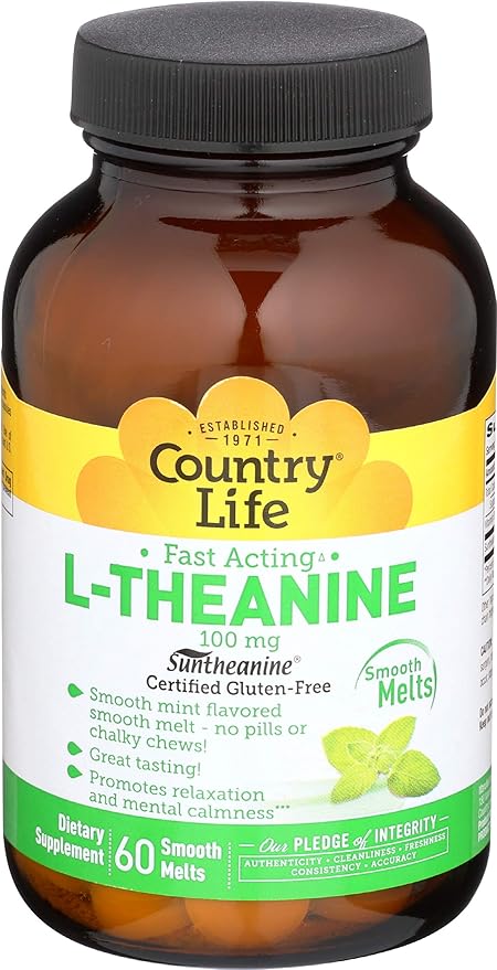 Country Life FAST ACTING L-THEANINE 100MG 60 Lozenge