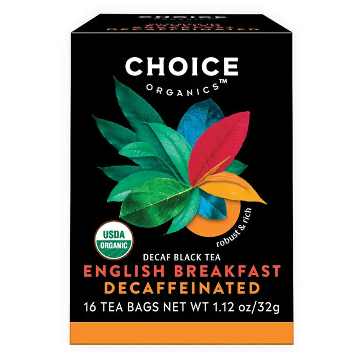 CHOICE ORGANIC TEAS Decaffeinated English Breakfast 16 BAG