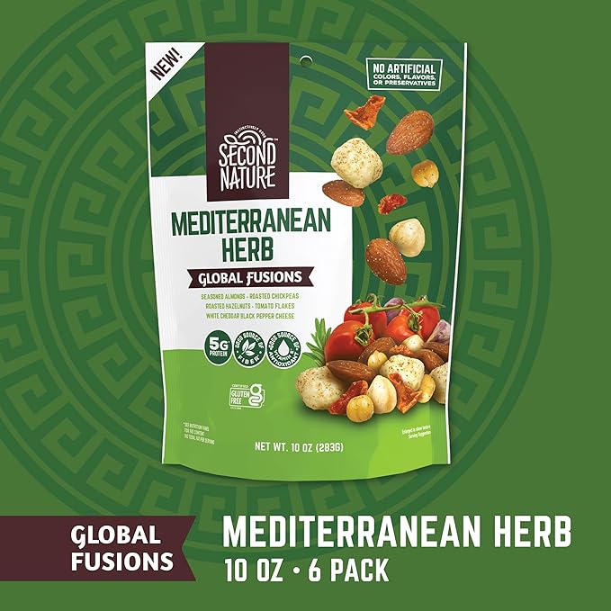 SECOND NATURE Mediterranean Herb Nut Fusions 6/10 OZ