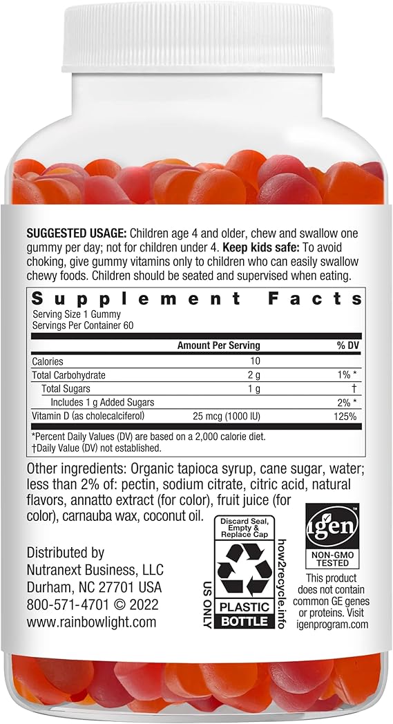 Rainbow Light KID'S SUNNY GUMMIES 1,000 IU 60CT