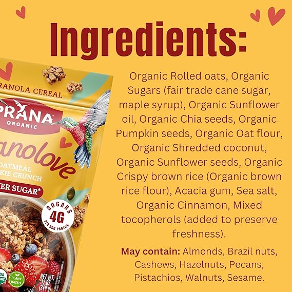 PRANA ORGANICS Granolove Oatmeal Cookie Crunch 12 OZ