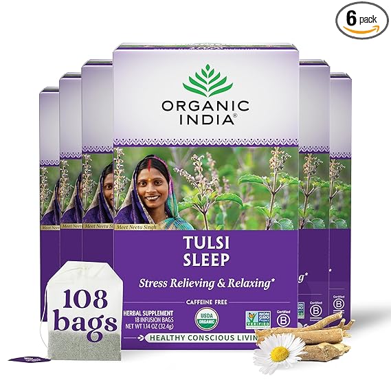 ORGANIC INDIA Tulsi Tea Wellness Sleep 18 BAG