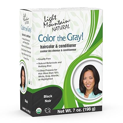 LIGHT MOUNTAIN HENNA GRAY-BLACK 7OZ HAIR COLOR