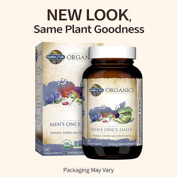 Garden of Life GOL Organics Mens Once Daily 60ct TABLETS