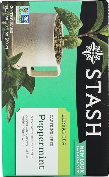 STASH TEA Té de menta sin cafeína 20 BOLSITAS