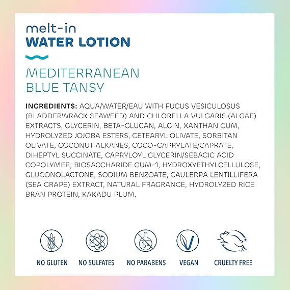 SEAWEED BATH C0. WATER LOTION MEDITERRANEAN BLUE TANSY 4 FLOZ