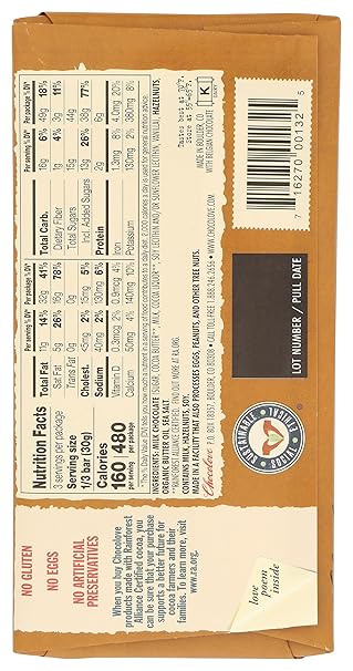 CHOCOLOVE Milk With Hazelnuts 3.2 OZ