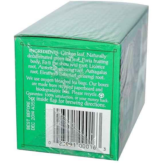 TRIPLE LEAF TEA Ginkgo & Decaf Green Tea 20 BAG