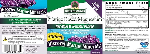 Nature's Answer Marine Based Magnesium Red Algae & Sea Water 500 mg 16 fl oz