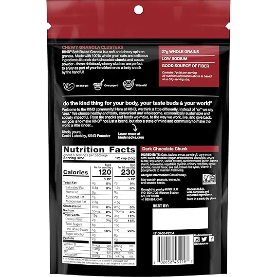 KIND Double Dark Chocolate Chunk 11 OZ