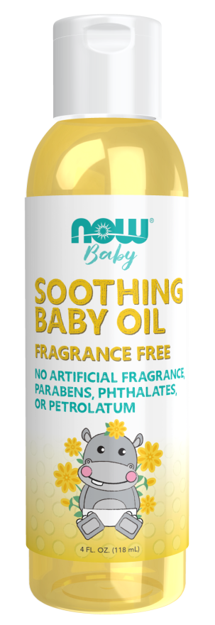 Now SOOTHING BABY OIL-FRAGRANCE FREE 4 OZ