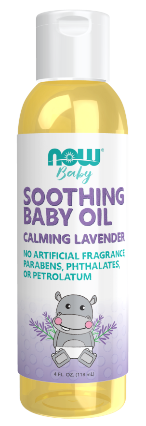 Now SOOTHING BABY OIL-CALMING LAVENDER 4 OZ