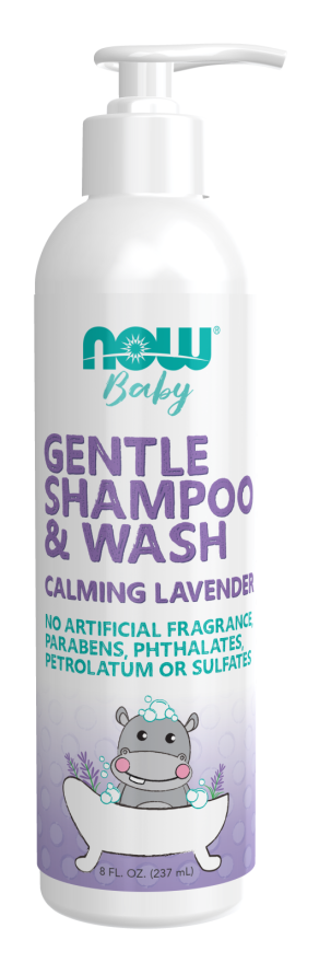 Now GENTLE BABY SHAMPOO & BODY WASH, CALMING LAVENDER 8 FL. OZ.