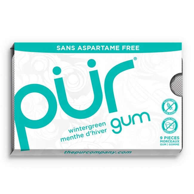 PUR GUM Wintergreen Gum 9 Pieces