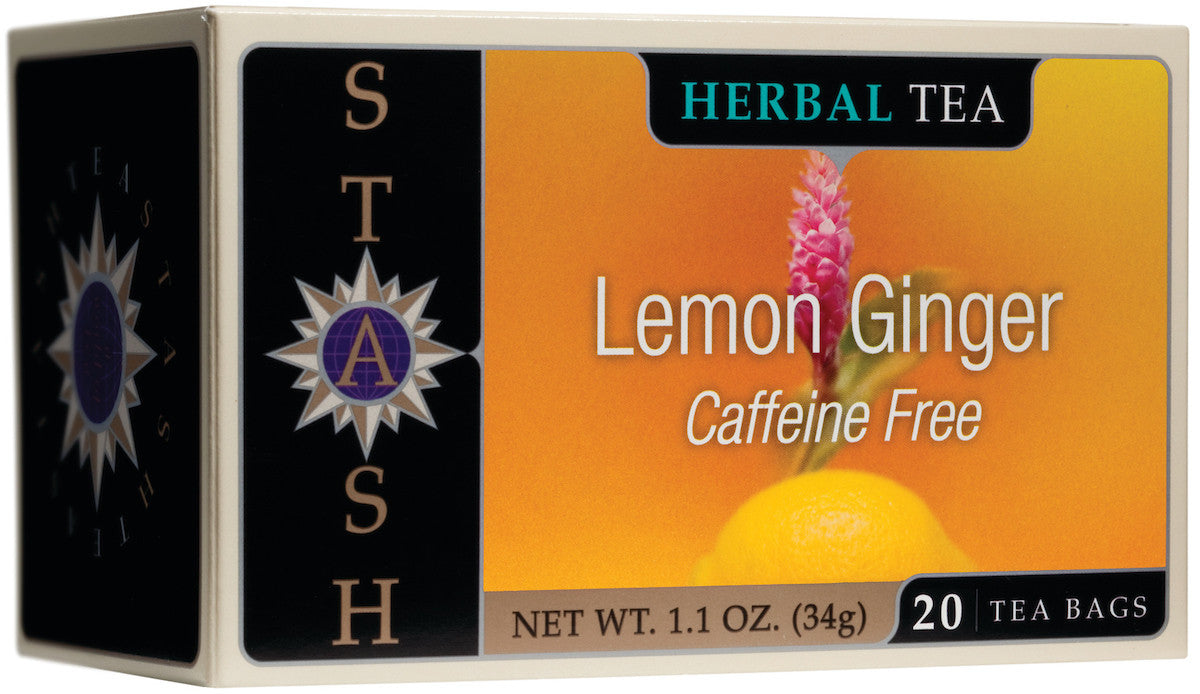 STASH TEA Lemon Ginger Tea Caffeine Free 20 BAG